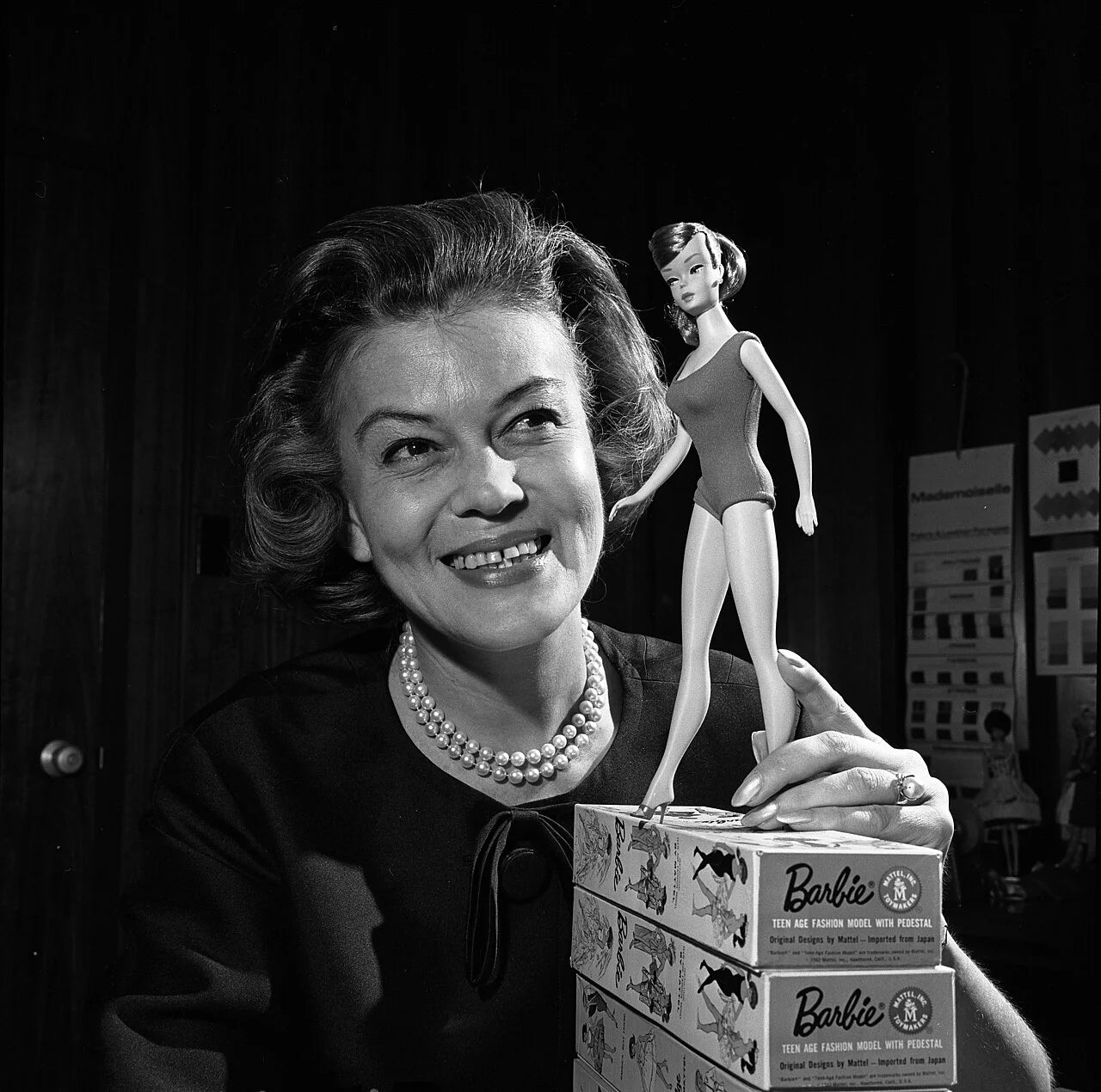 Charlotte Johnson with the original 1965 Barbie doll